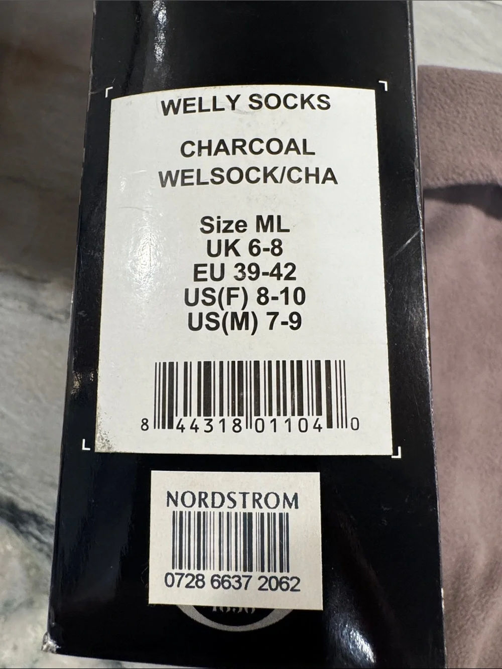 Hunter Fleece Welly Socks - Charcoal Sz: M / L NWOT